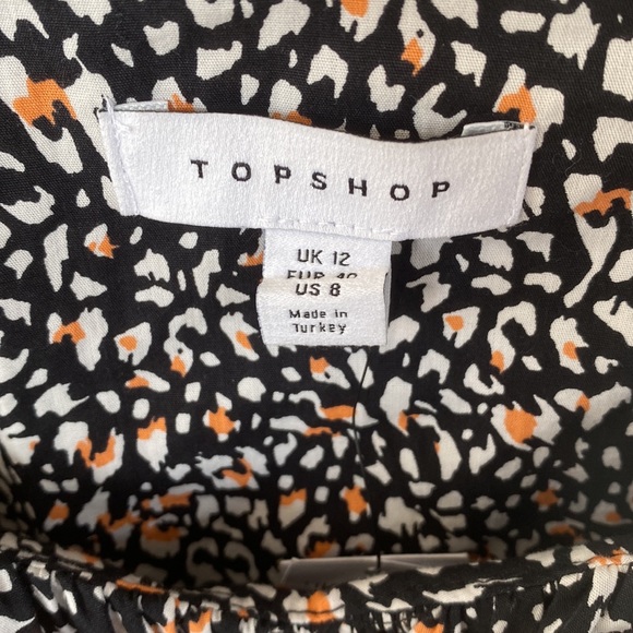 Topshop corset blouse in animal print crop Top , Size 8, NWT - Picture 10 of 14